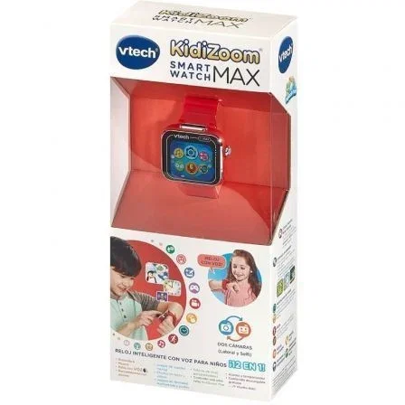 VTech Kidizoom Smartwatch MAX Reloj Inteligente para Niños +4 Años con 2 Cámaras, Pantalla Táctil, Juegos, Color Rojo Ref 80-531627-022 VTech Kidizoom Smartwatch MAX Reloj Inteligente para Niños +4 Años con 2 Cámaras, Pantalla Táctil, Juegos, Color Rojo Ref 80-531627-022